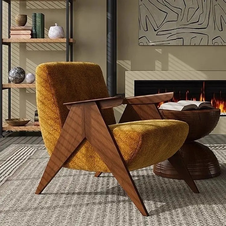 Vintage Solid Wood Single Chair