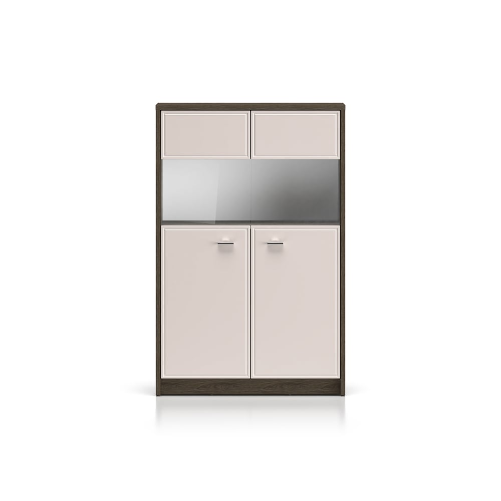 Kaius - Vaisselier 2 portes stratifiés beige