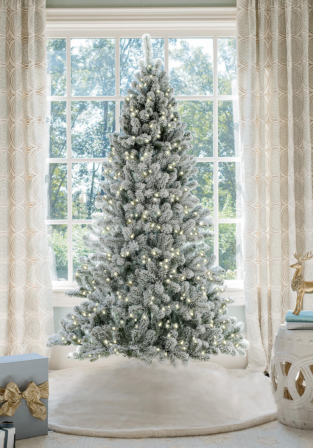 6' Prince 🎄 Artificial Christmas Tree with 350 Warm White LED Lights