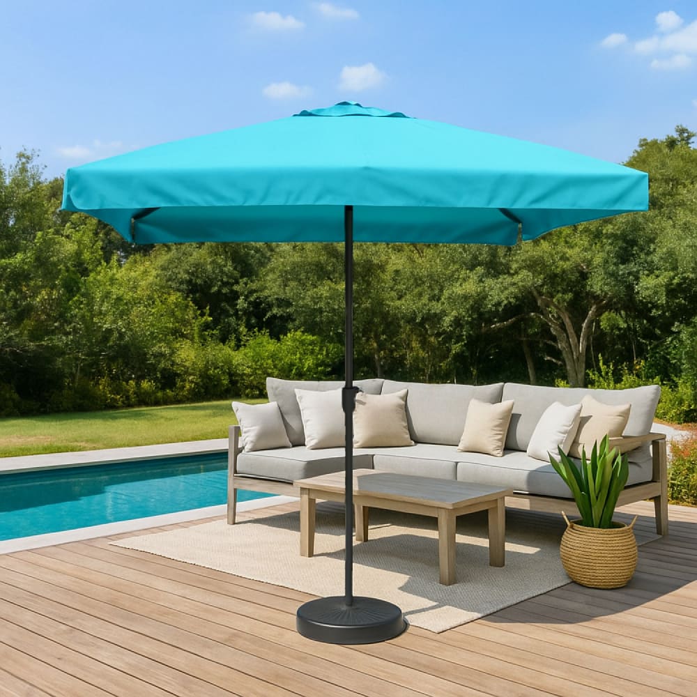 Palerme - Parasol  bleu  carré 2,95 x 2,95 m