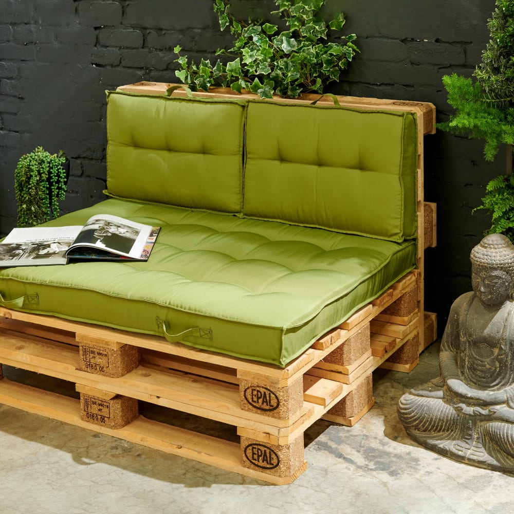 Cuzco - Coussin d'extérieur matelassé vert 60x40