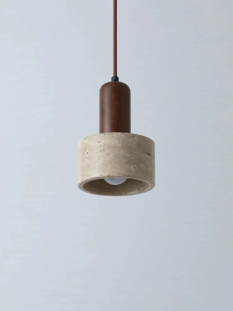 Retro Yellow Hole Stone Lamp