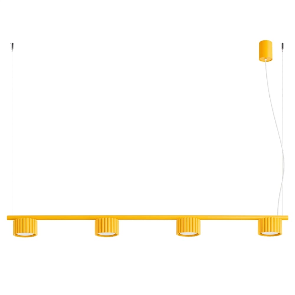 Aura - Lustres aluminium jaune H 208 cm