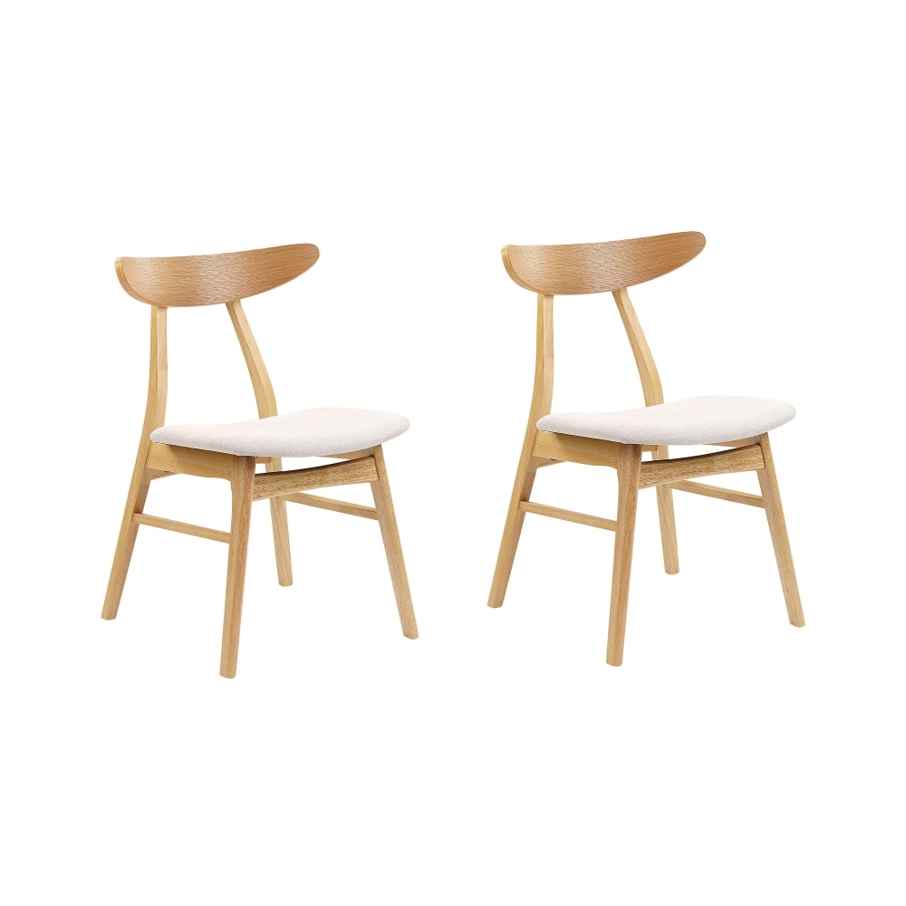 Lynn - Lot de 2 chaises de salle à manger en bois marron 49x78cm