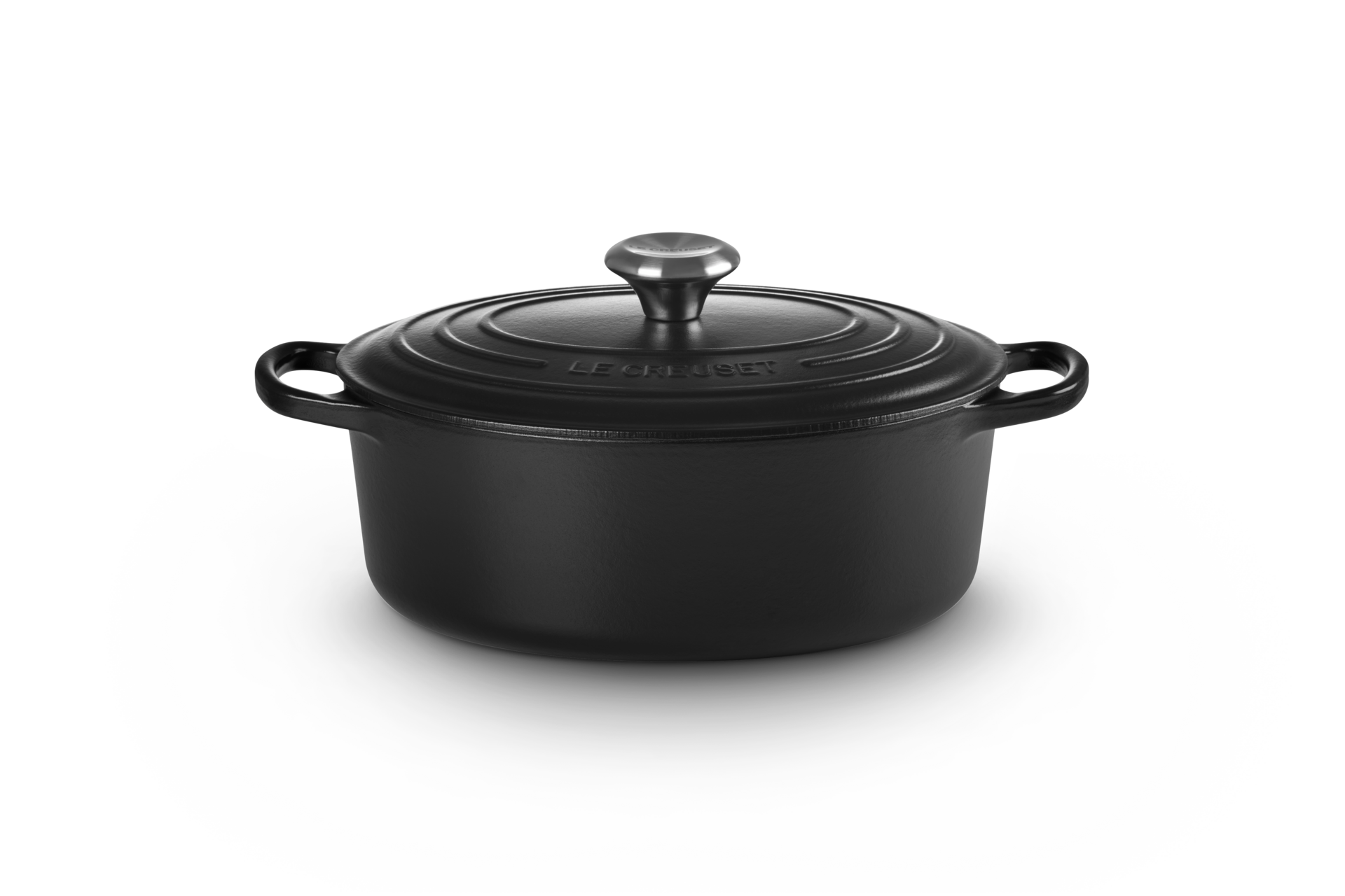 Cast Iron Oval Casserole with Black Interior