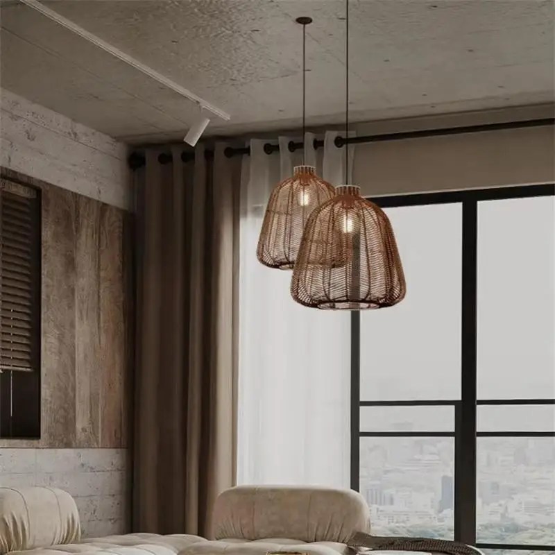 Vintage Rattan Pendant Light