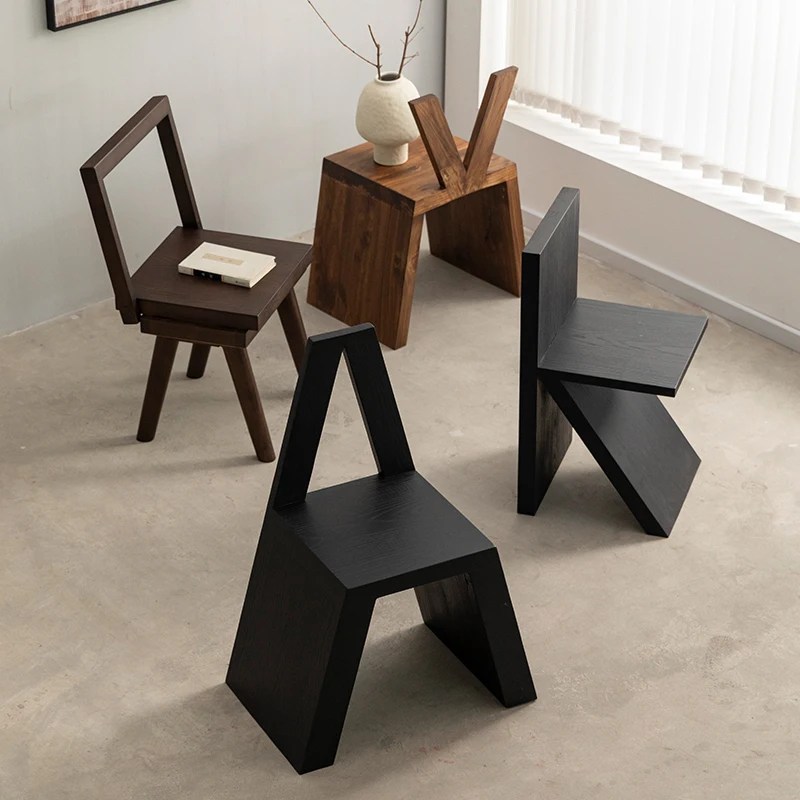 Solid Wood Backrest Dining Chair