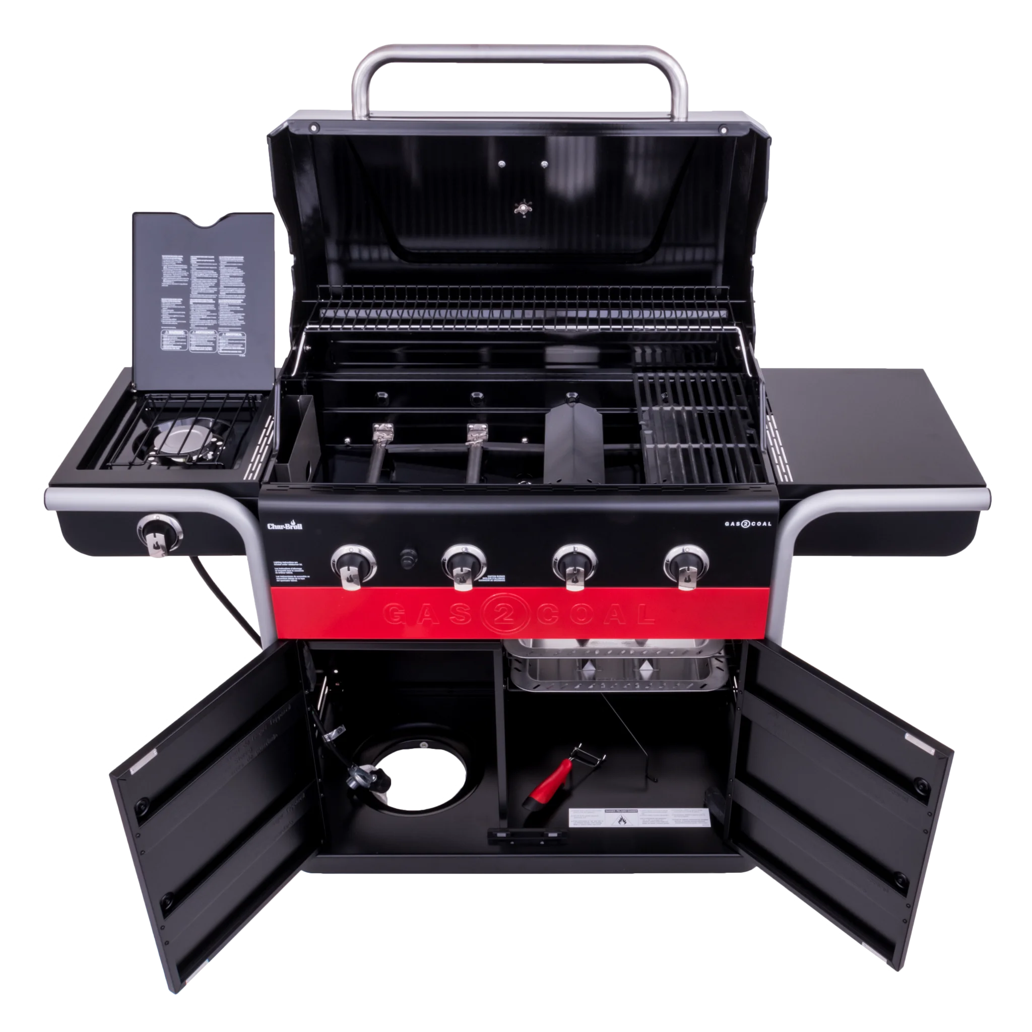 Gas2Coal 4-Burner LP Gas & Charcoal Outdoor Combination Grill
