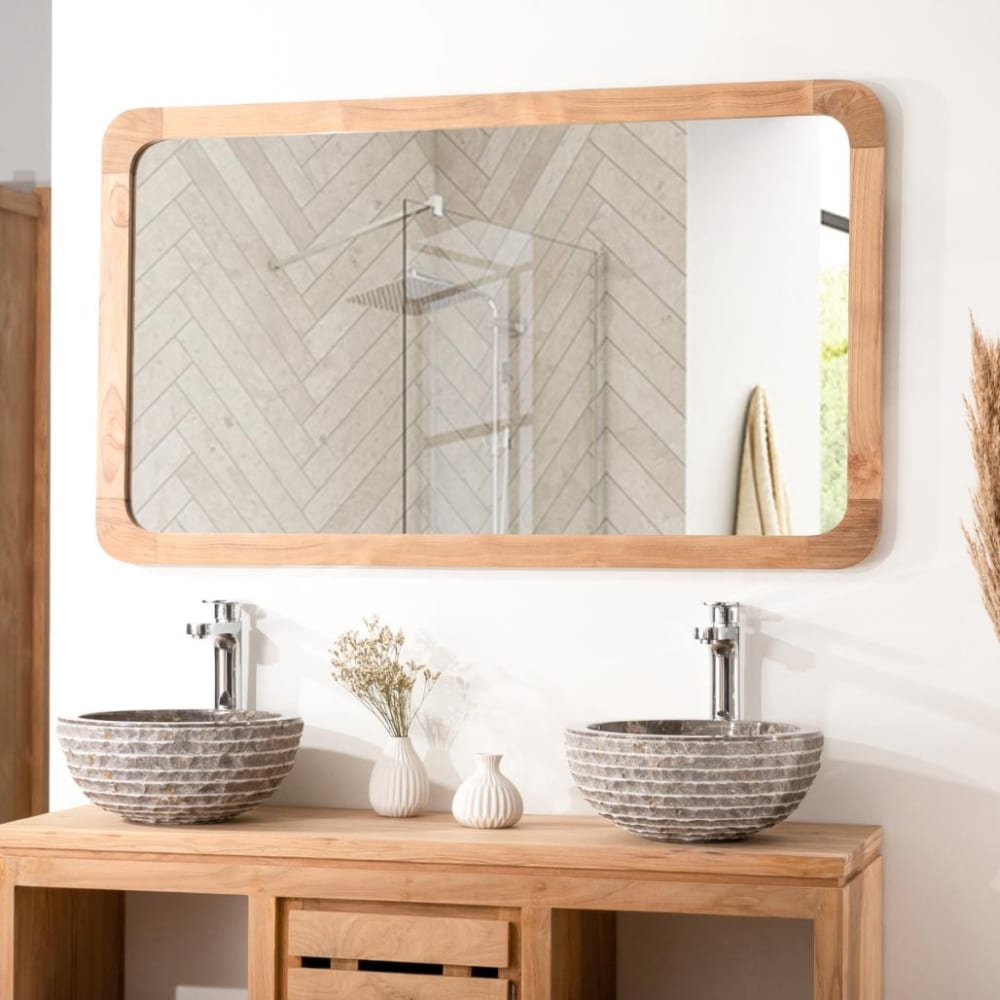 Grand miroir teck 120 x 70