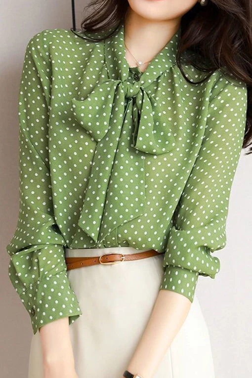 Fashion Casual Polka Dot Shirt - gazingly