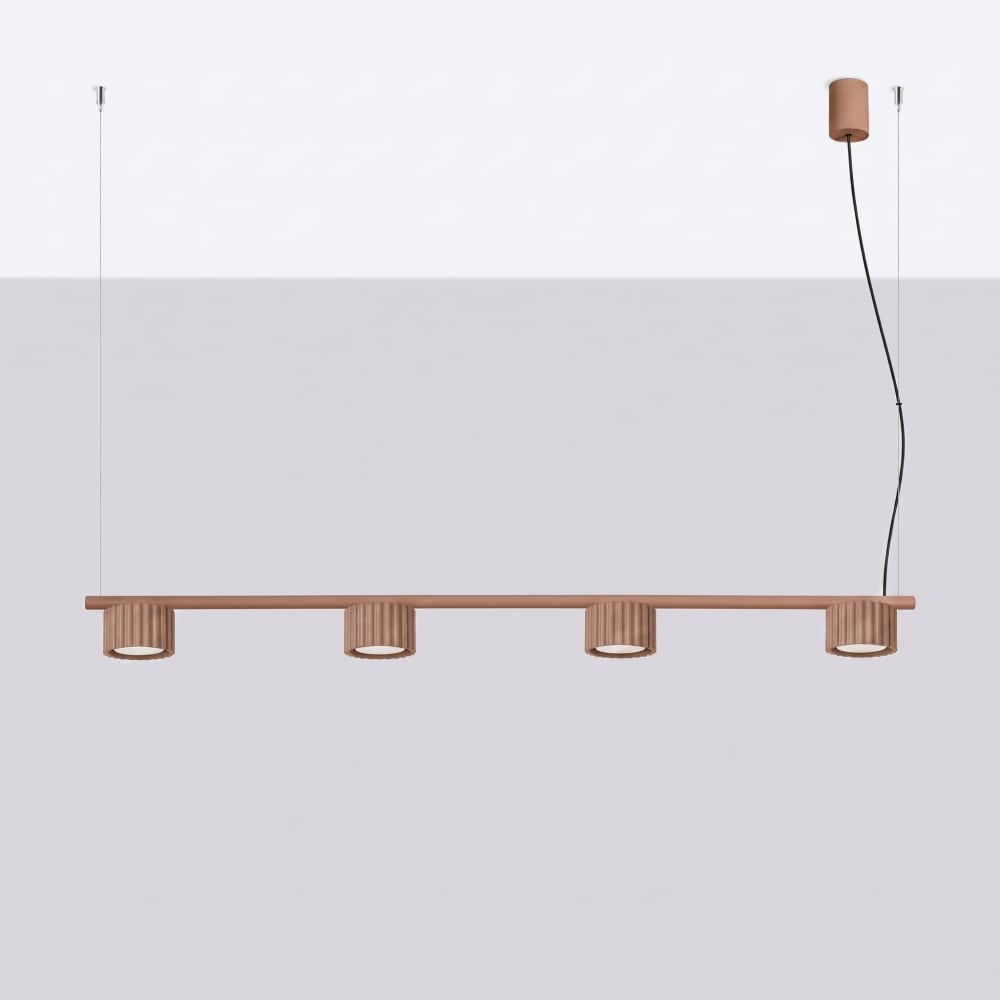 Aura - Lustres aluminium mocca H 208 cm