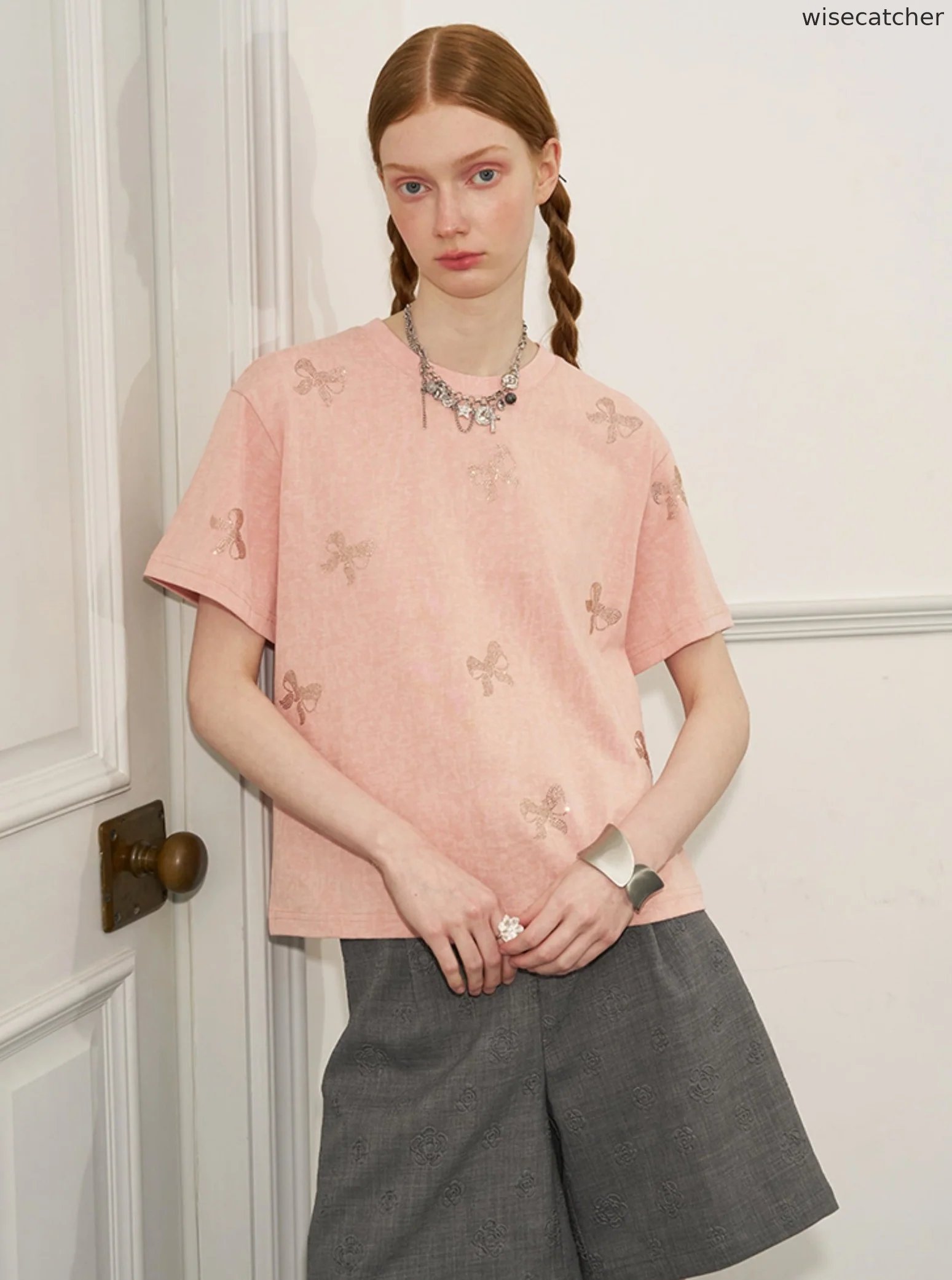 Versatile Bow Hot Diamond T-Shirt - jugjet