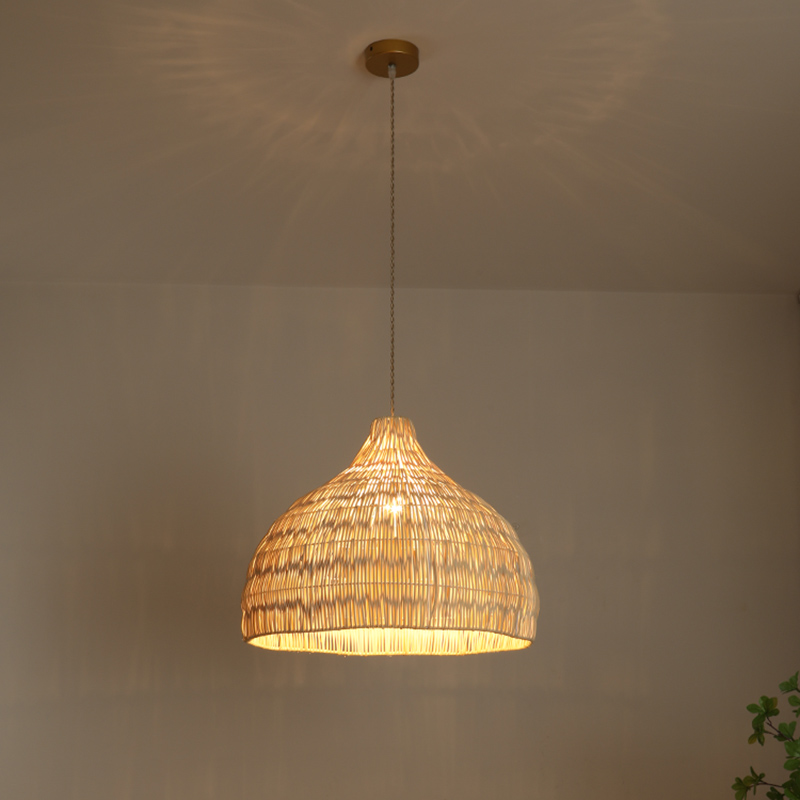 Vintage Handmade Rattan Pendant Lamp
