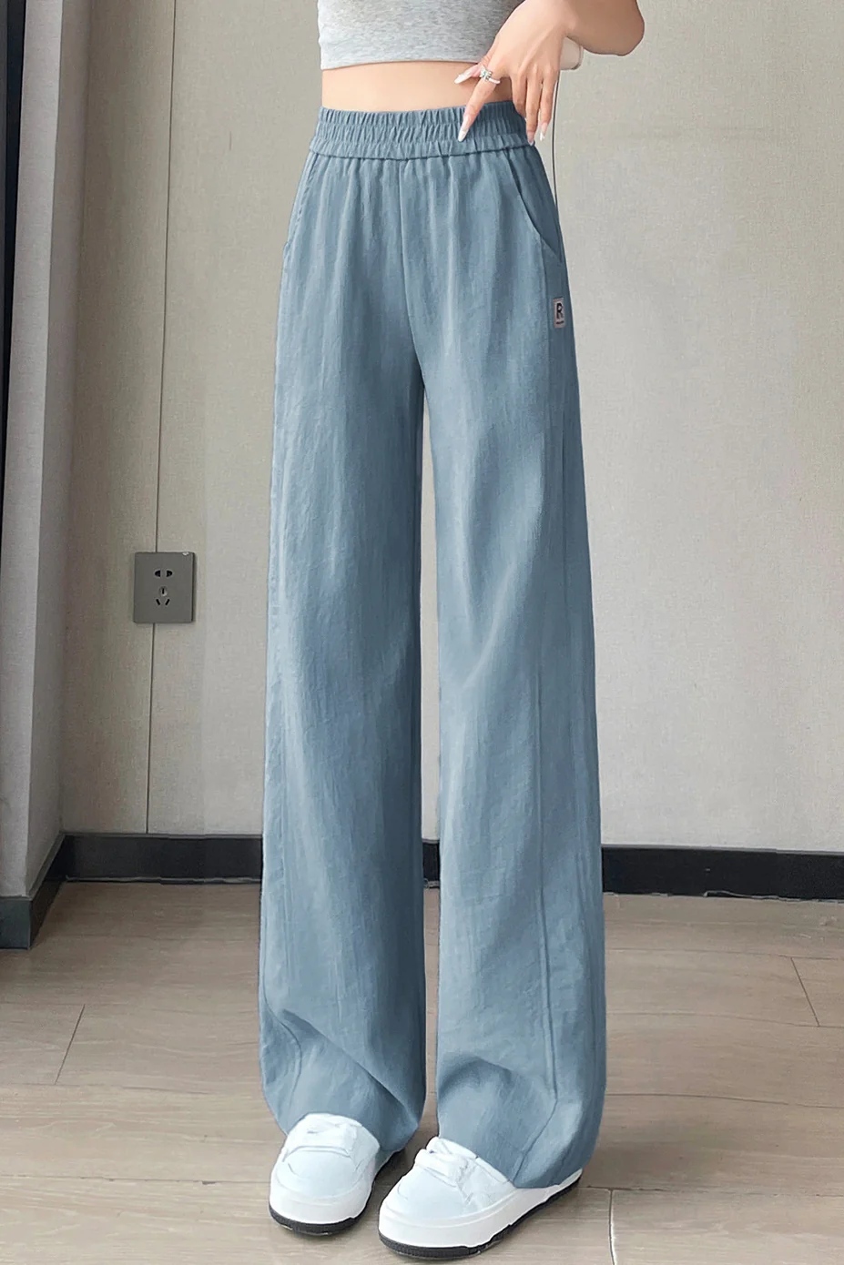 Casual Denim High Waist Straight Leg Pants - gazingly