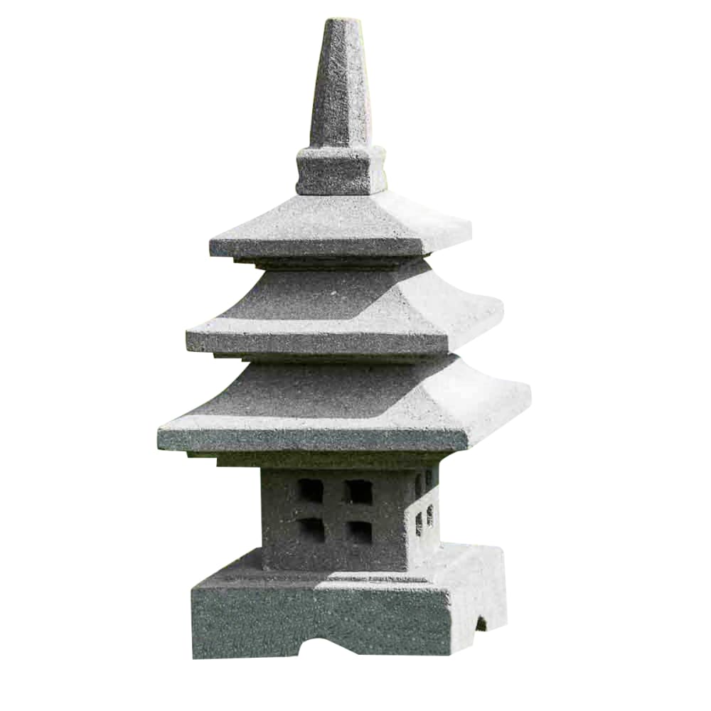 Lampe japonaise en pierre de lave 50cm déco zen