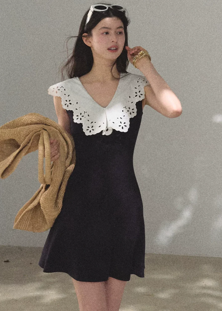 Soft Shadow Cotton Dress