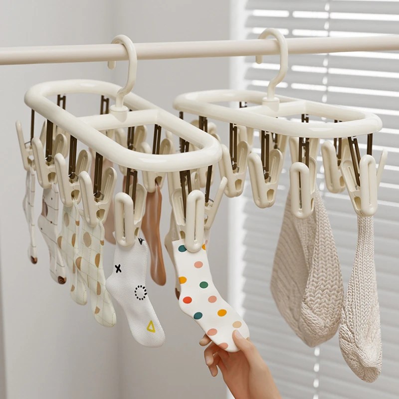 Multi-Clip Sock Drying Rack