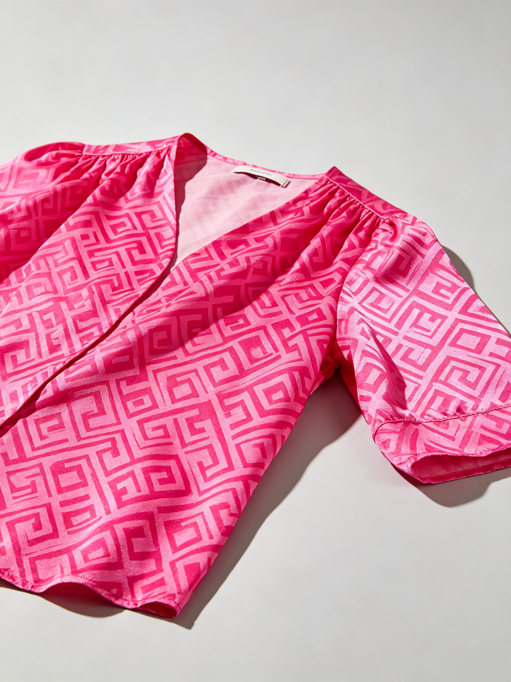 Hot Pink Printed Blouse
