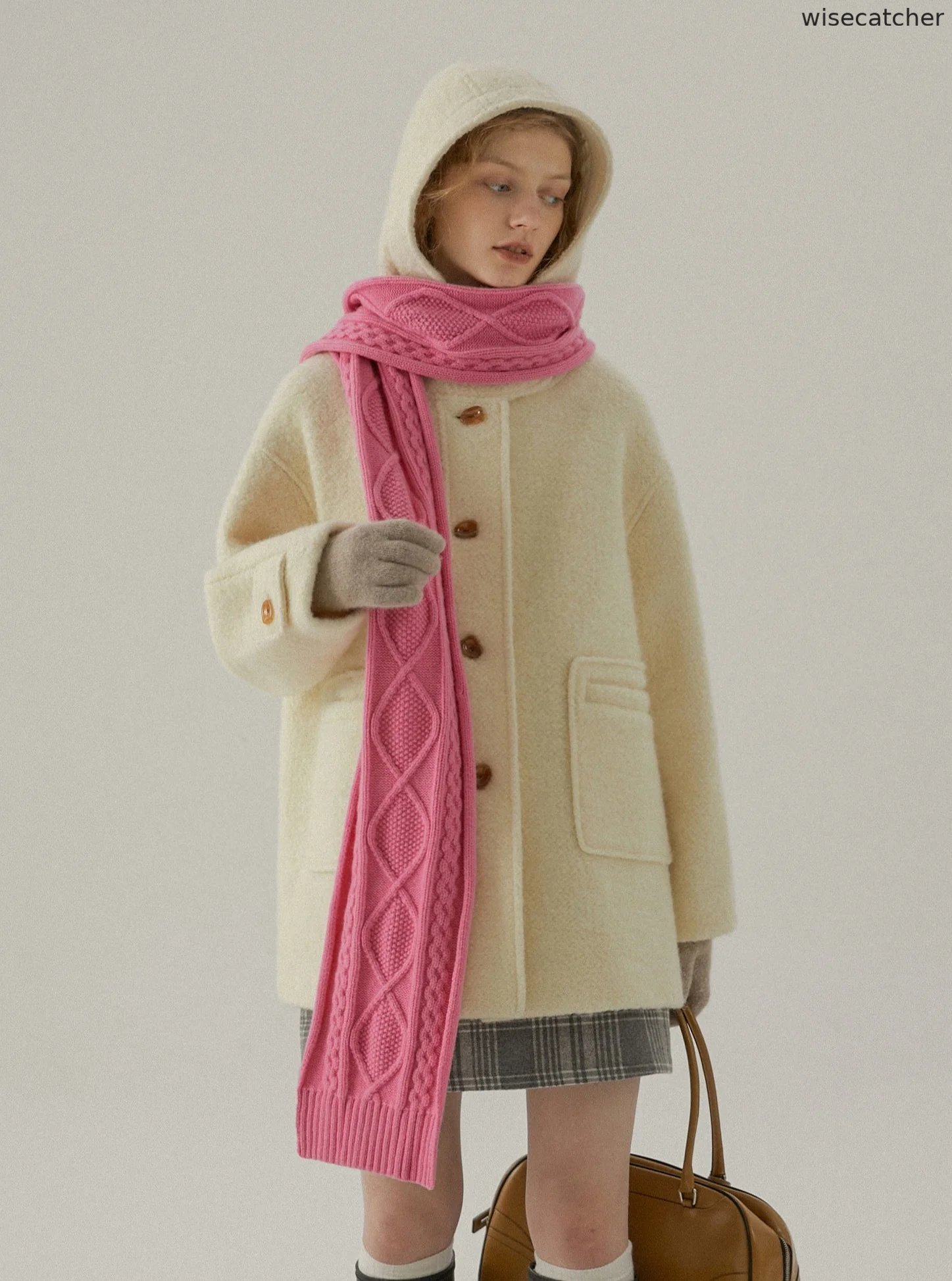 VINTAGE WOOL SMALL WEARING THICK COAT - jugjet