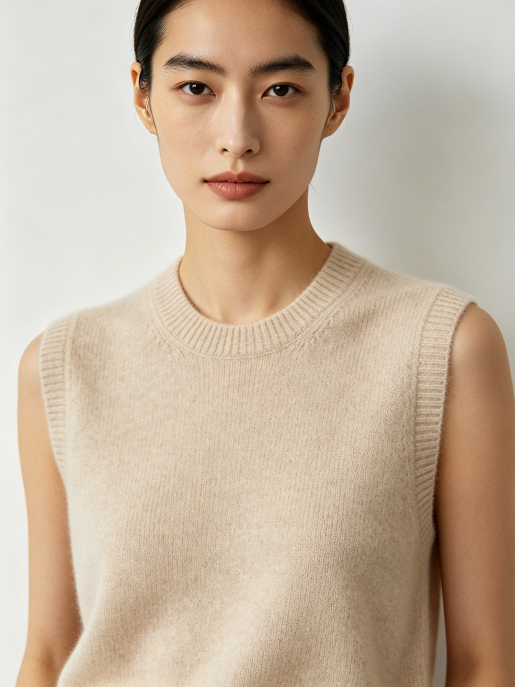 Classic Crew Neck 100% Wool Knitted Vest