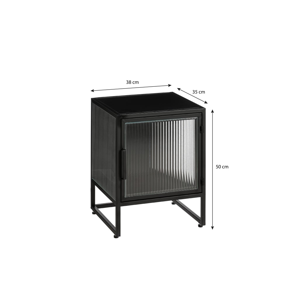 Clifton - Armoire de rangement noir fer h50xl35xl38cm