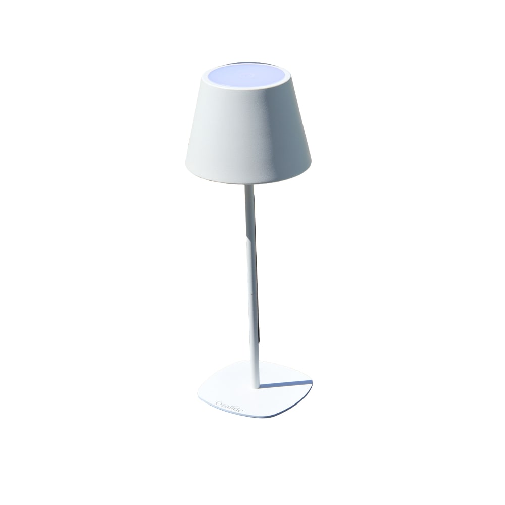 Naoussa - Lampe de table sans fil en métal   4 en 1   blanc