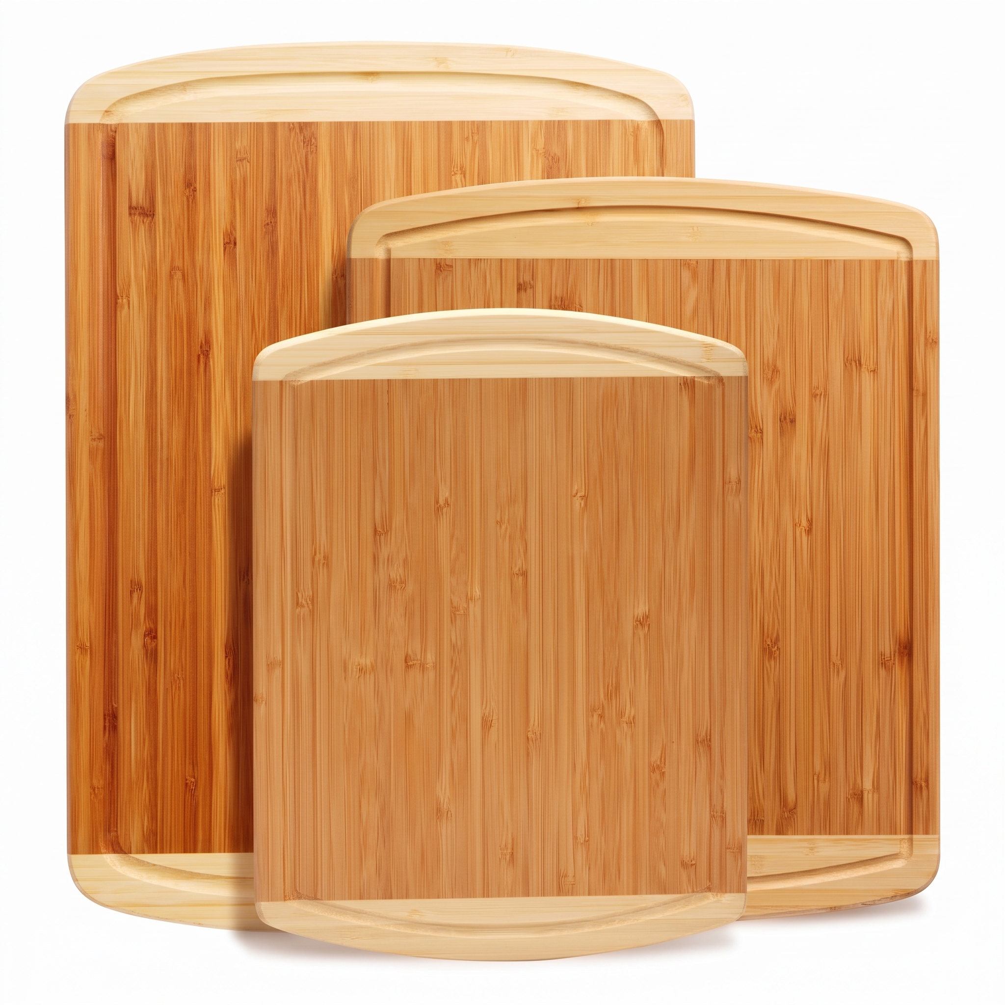 Organic bamboo cutting board set of 3