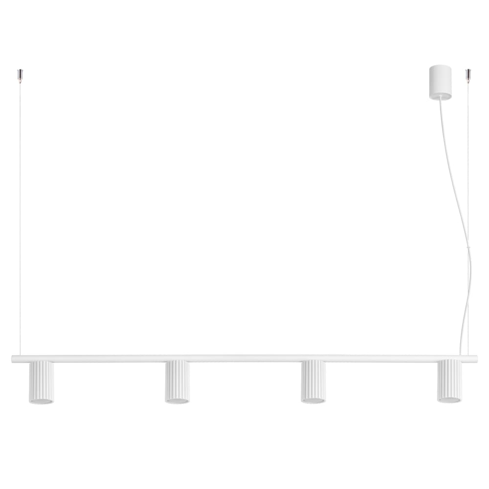Karbon - Lustres aluminium blanc H 212 cm