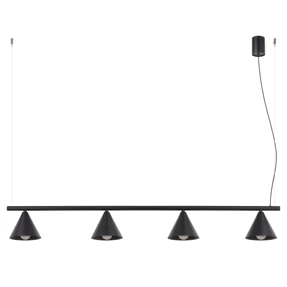 Nox - Lustres acier noir H 215 cm