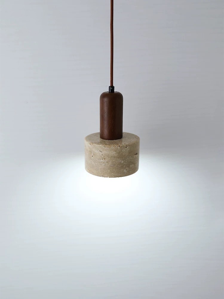 Retro Yellow Hole Stone Lamp