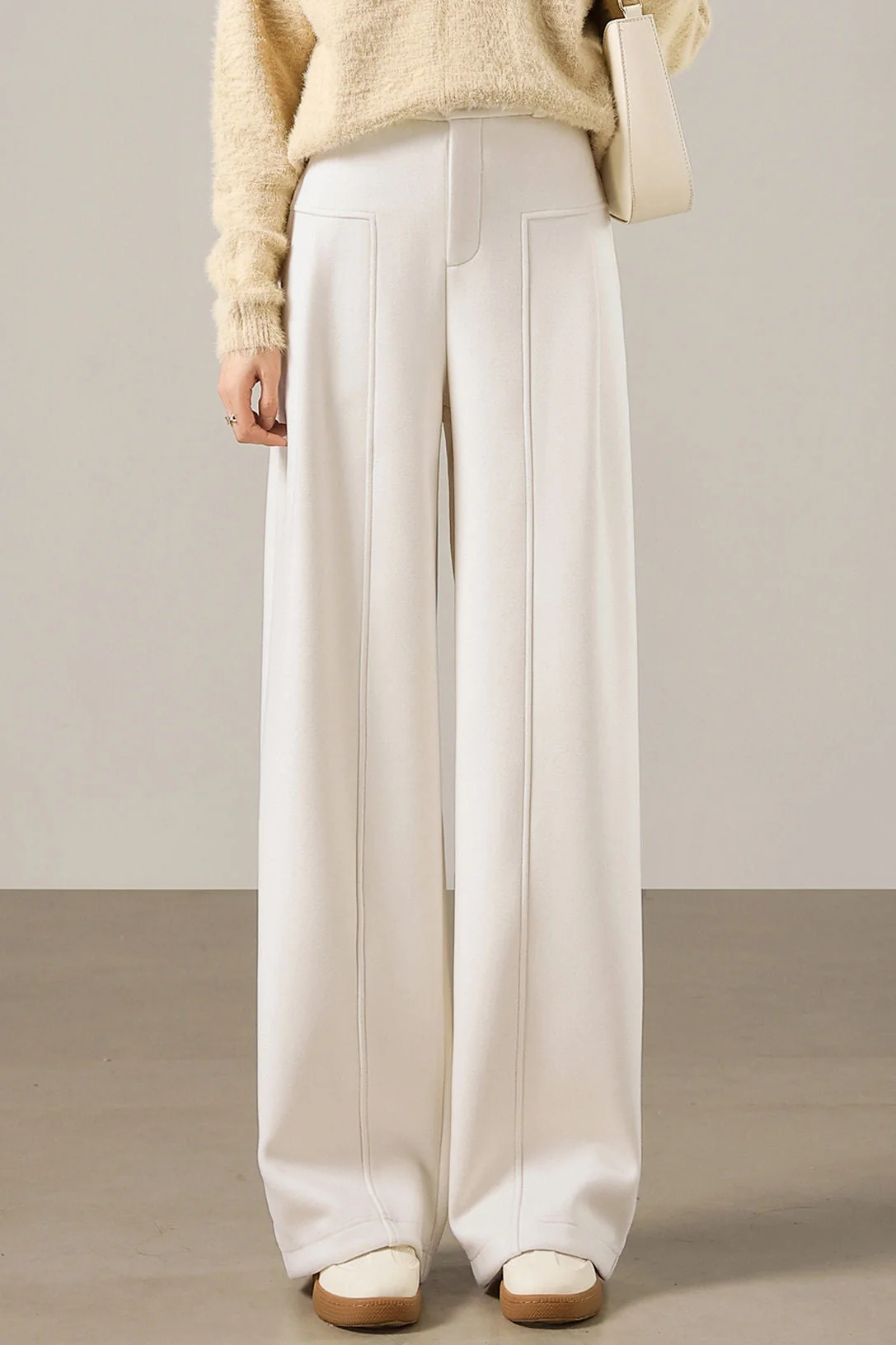 Elegant Commuter Highaist Wideeg Pants With 3D Center Seam - gazingly