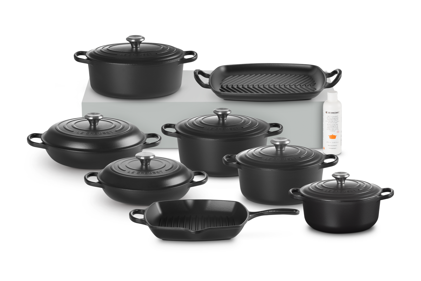 Cast Iron 8-piece Ultimate Set with Cleaner