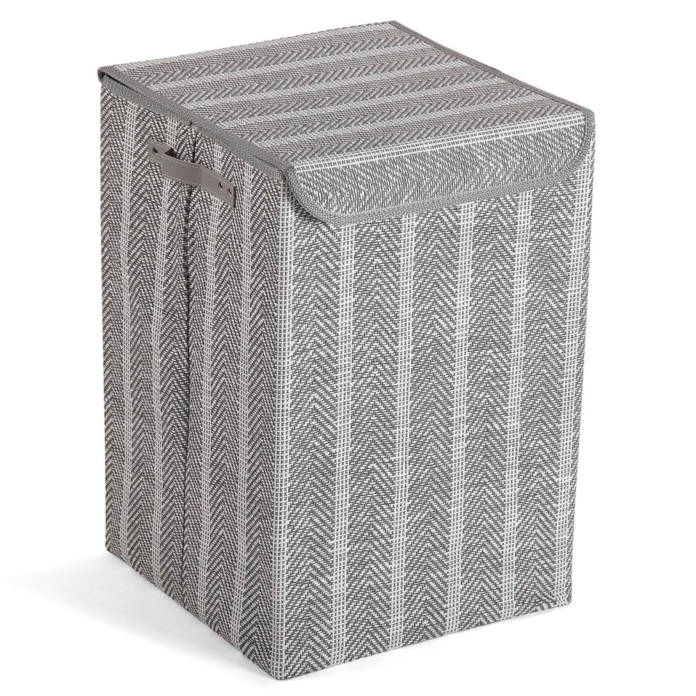 Panier à linge gris 35x35x53cm