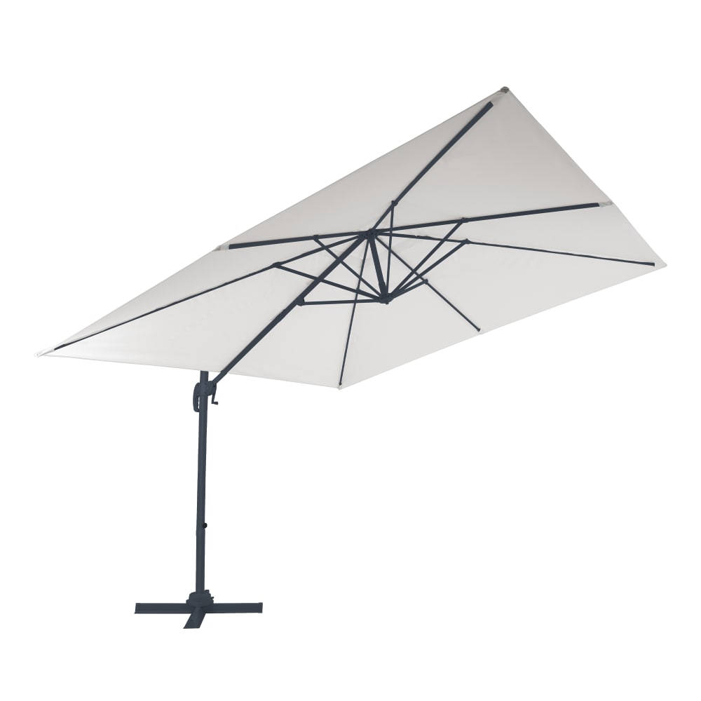 Nima - Parasol déporté carré, aluminium anthracite, 300x300cm