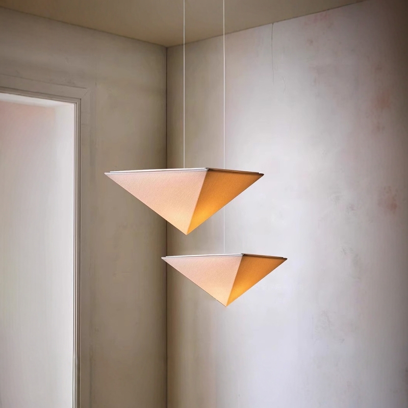 Wabi-Sabi Triangle Fabric Decorative Chandelier