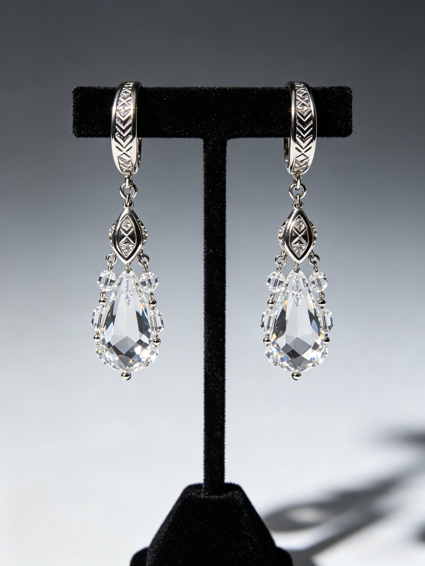 Crystal Chandelier Drop Earrings