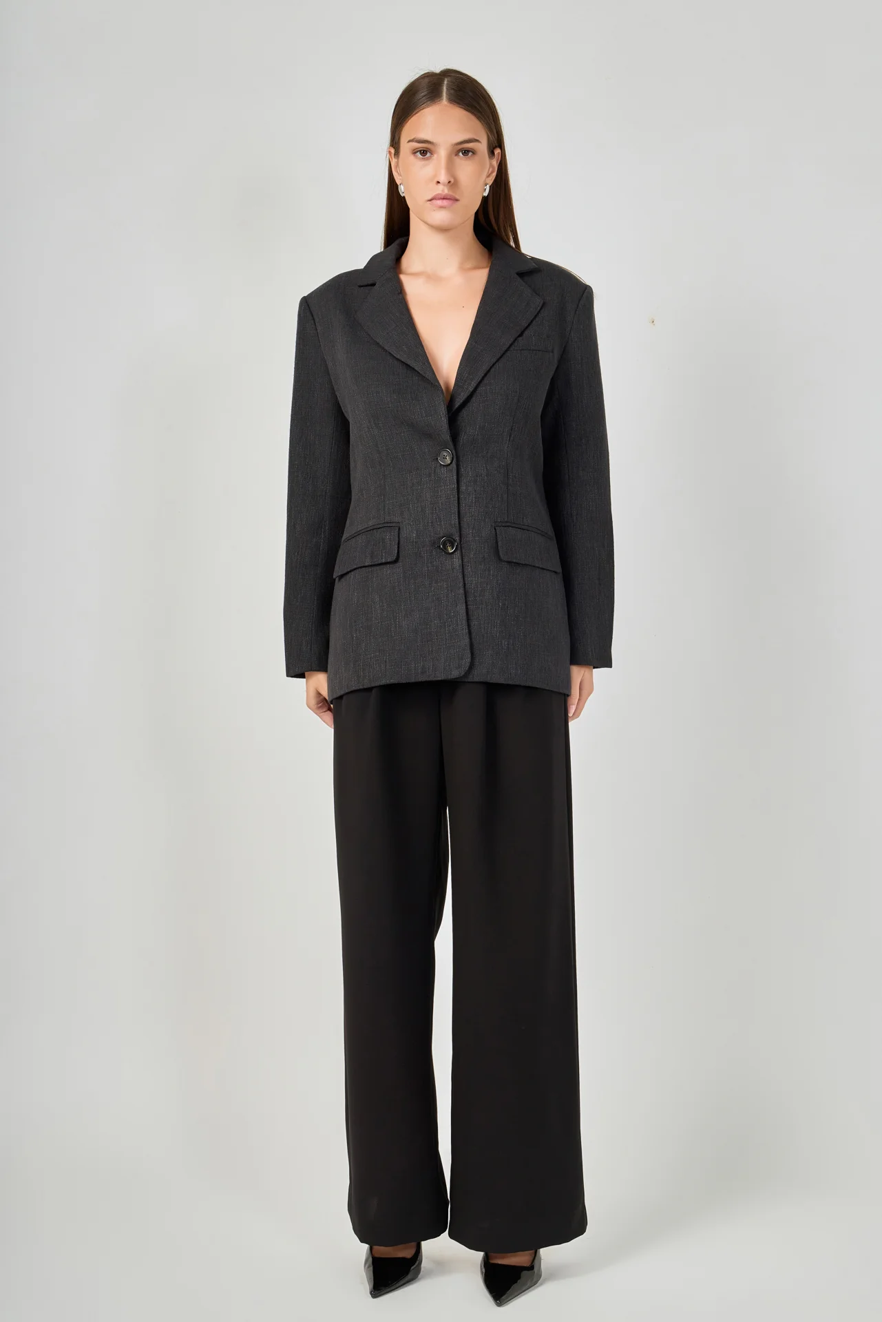 Linen Oversized Blazer - vipsense