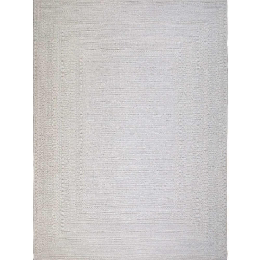 Juta - Tapis aspect jute à motif blanc ivoire 120x160