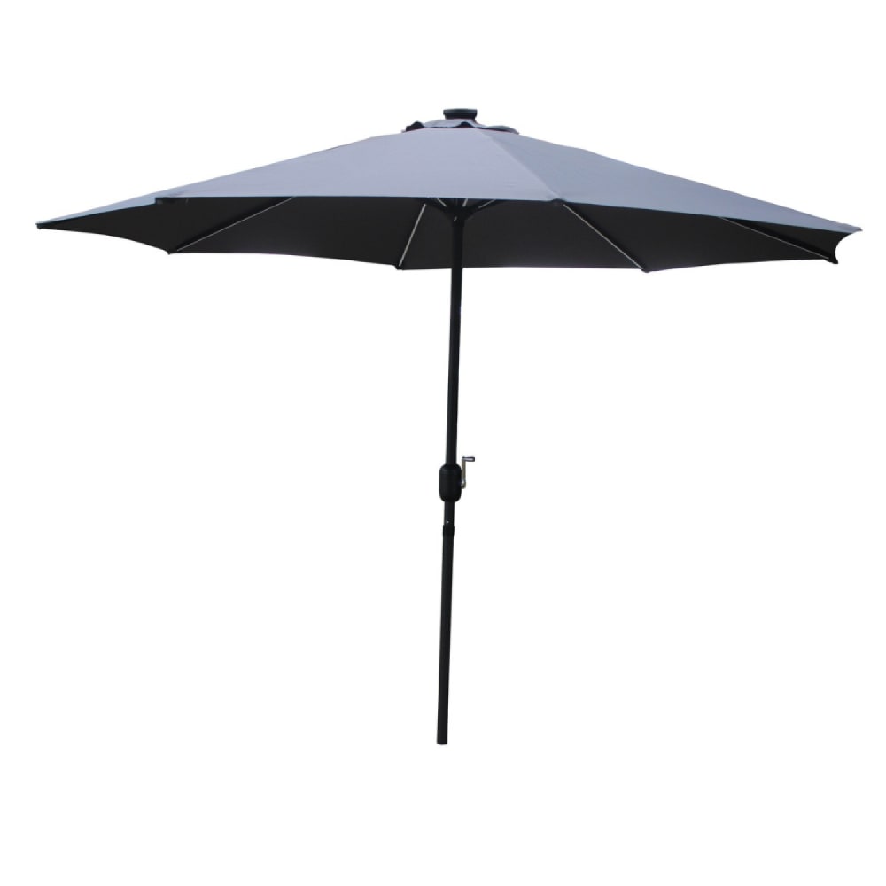 Manarola - Parasol  gris  rond 2,92 x 2,92 m led