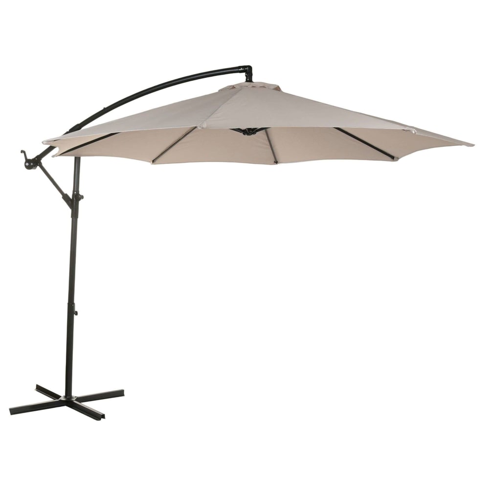 Sunlla - Parasol en acier beige 300x350x250 cm uv 50+ et rotation à 360°