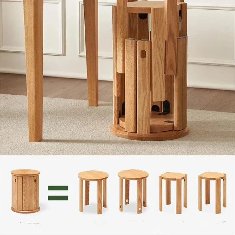 Stackable Solid Wood Dining Chairs