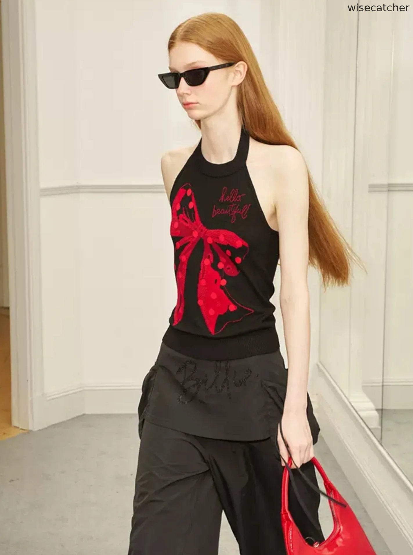 Polka Dot Halterneck Vest Top - jugjet