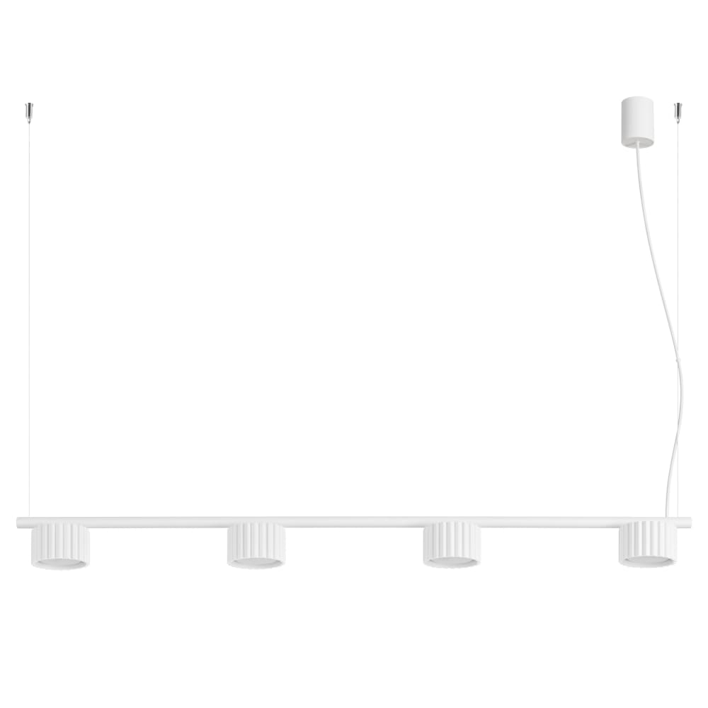 Aura - Lustres aluminium blanc H 208 cm