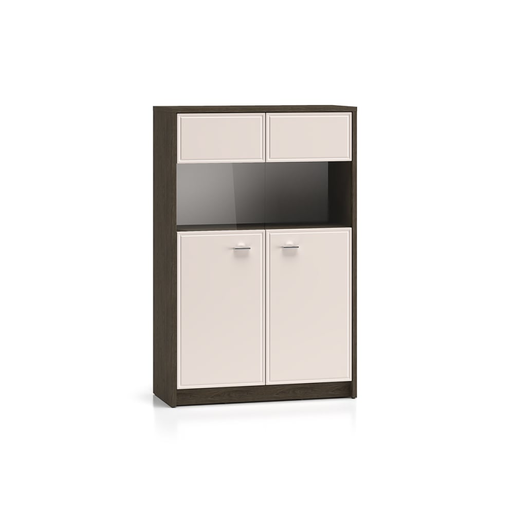 Kaius - Vaisselier 2 portes stratifiés beige