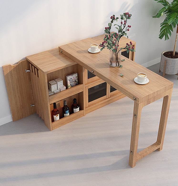 ⚡Clearance Sale⚡Folding and Expandable Multifunction Dining Table with Hidden Storage Design Cabinet