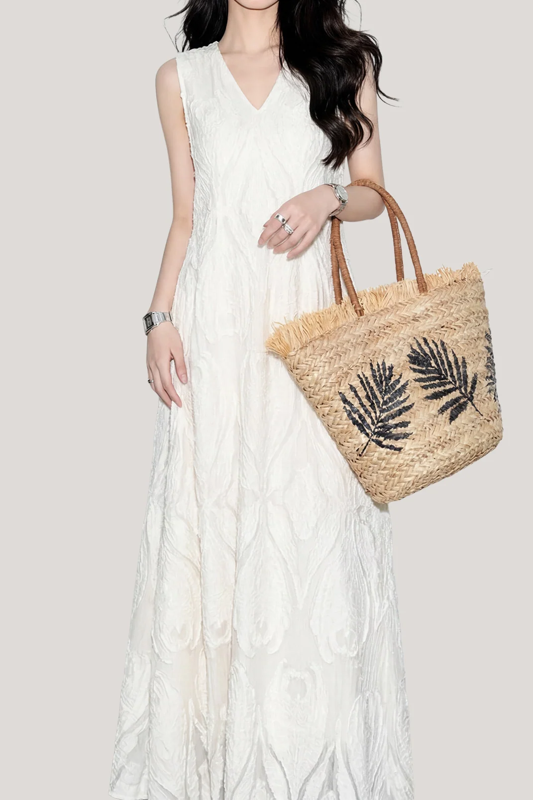 Elegant Jacquard Dress - gazingly