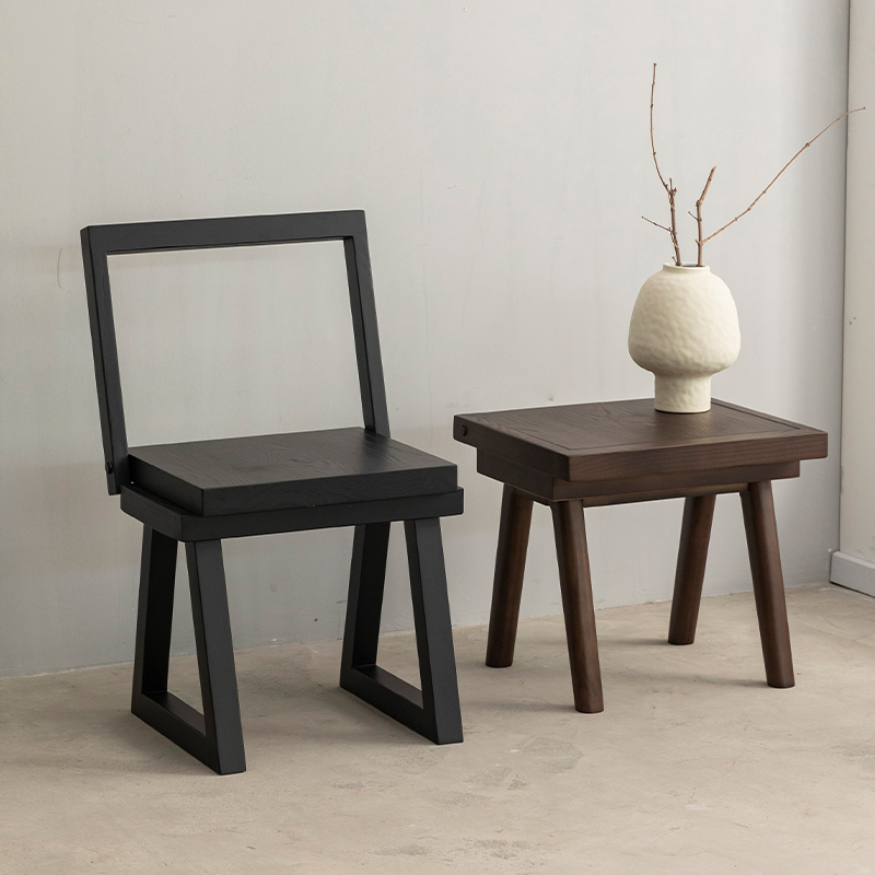 Solid Wood Backrest Dining Chair