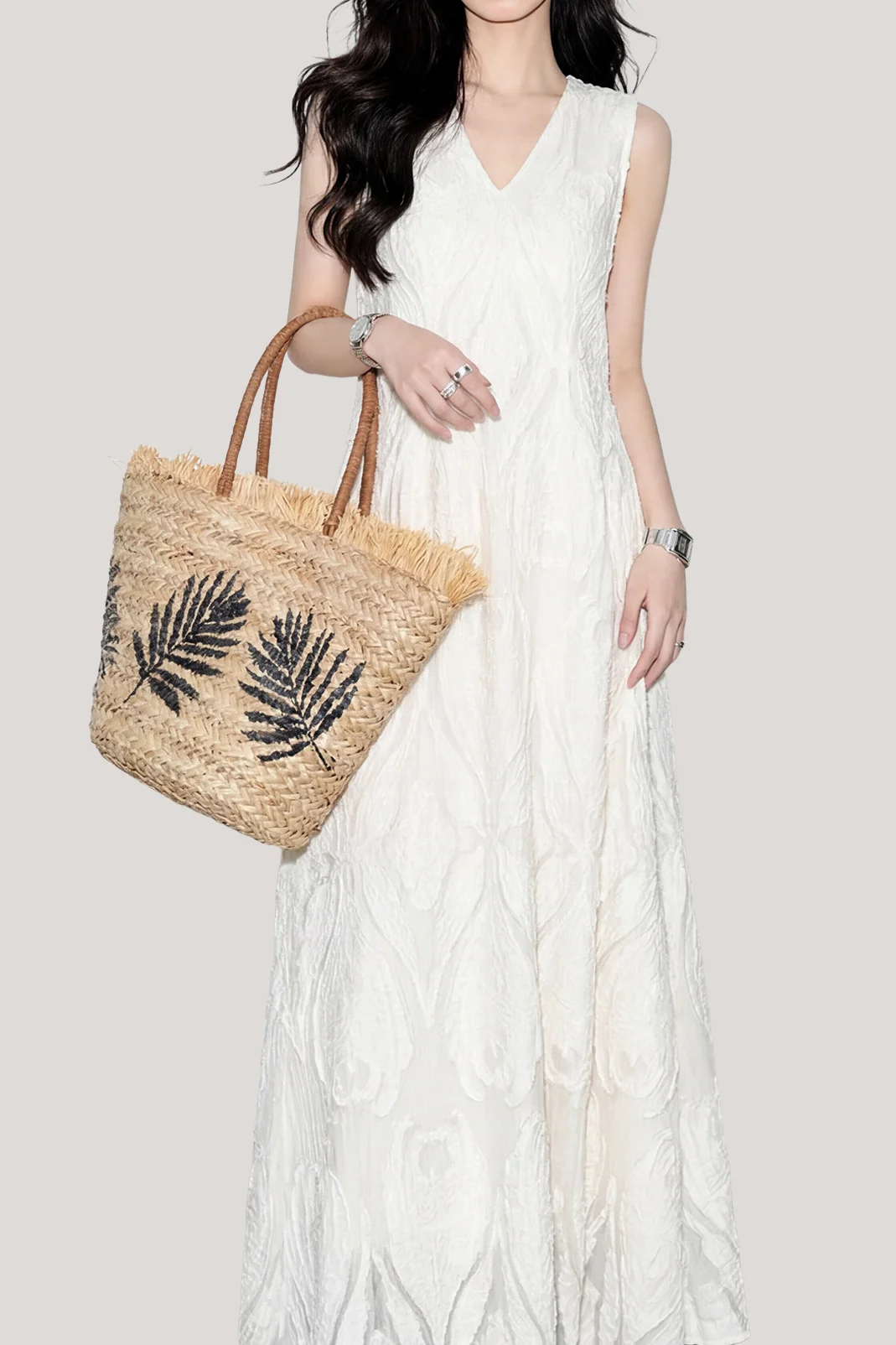 Elegant Jacquard Dress - gazingly