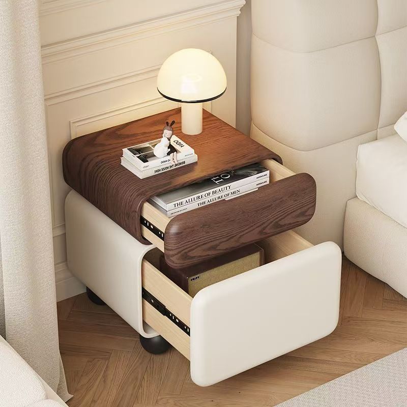 Compact Solid Wood Nightstand
