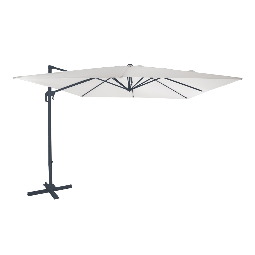 Nima - Parasol déporté carré, aluminium anthracite, 300x300cm